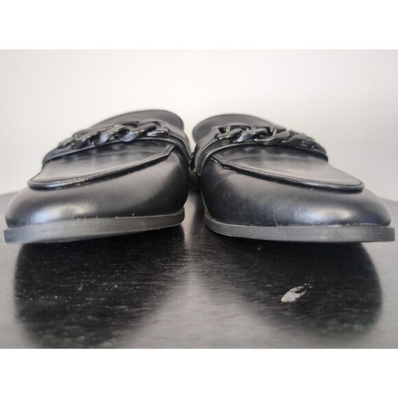 Lane Bryant chunky preppy black loafer style mules 10 - Picture 2 of 9